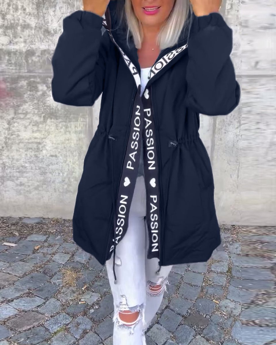 Camila | Parka Midi à Capuche avec Cordon de Serrage