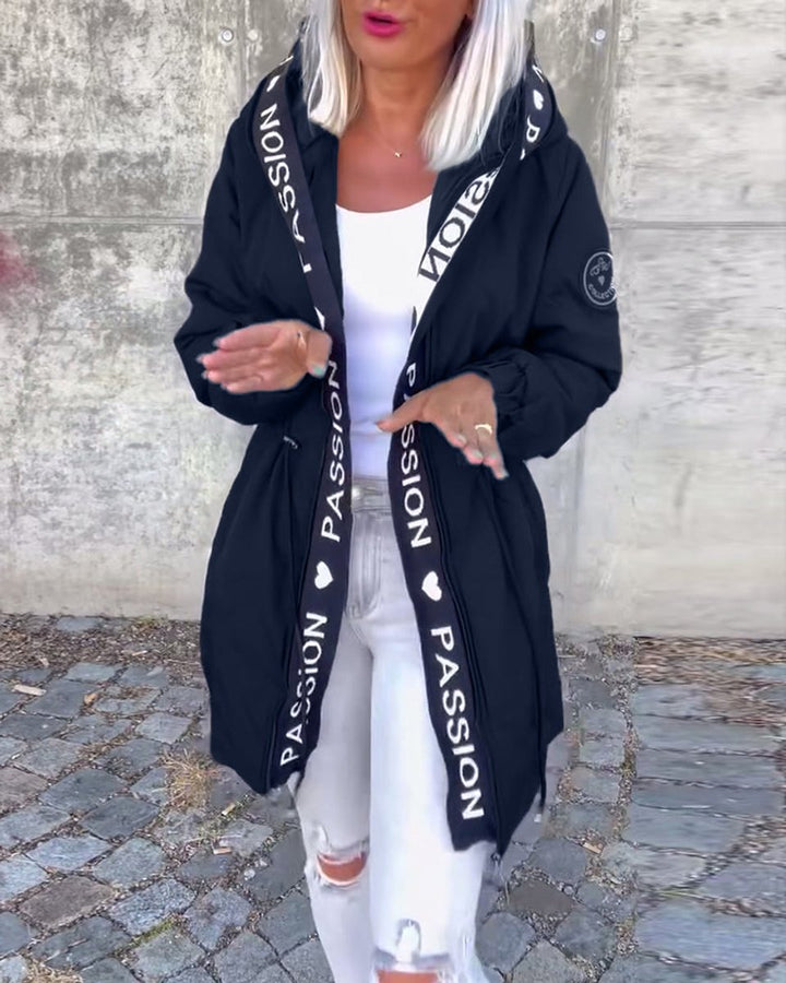 Camila | Parka Midi à Capuche avec Cordon de Serrage