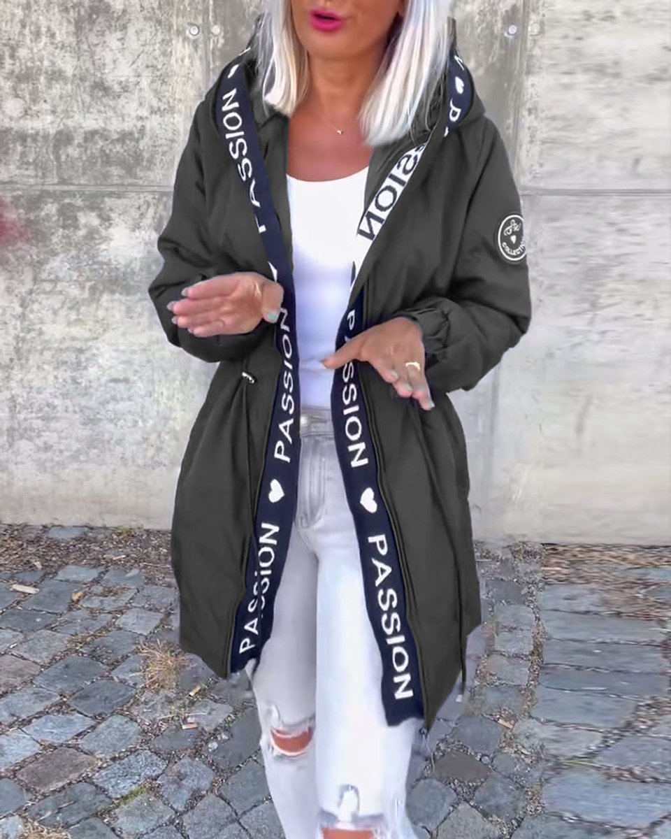 Camila | Parka Midi à Capuche avec Cordon de Serrage