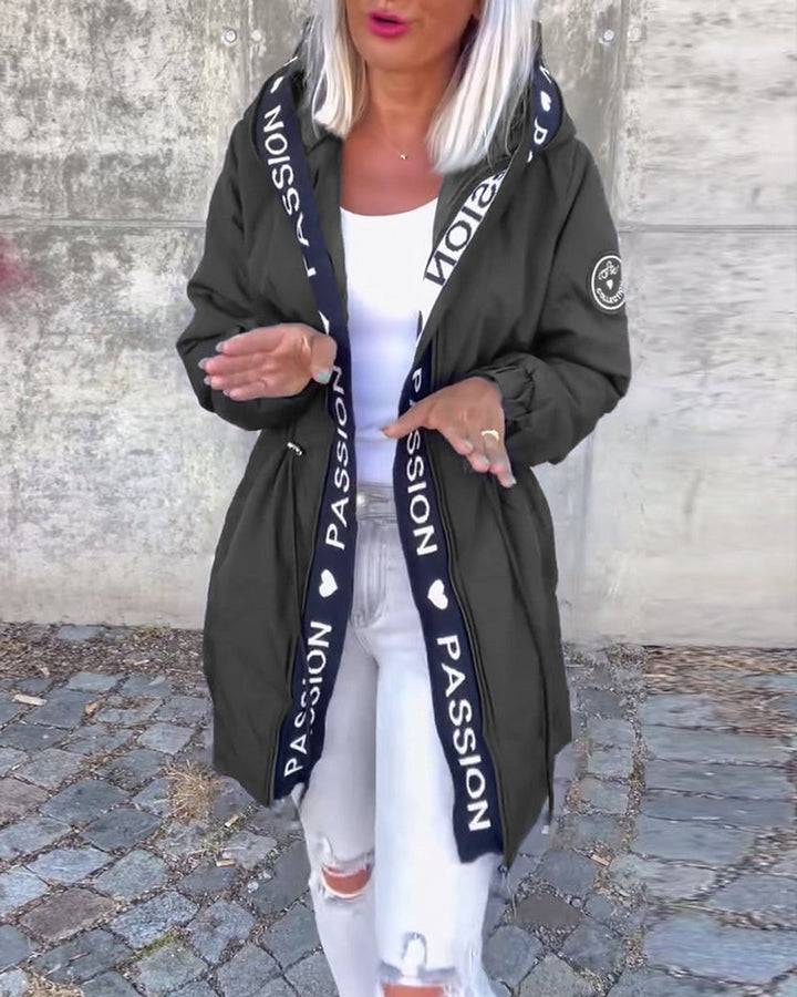 Camila | Parka Midi à Capuche avec Cordon de Serrage