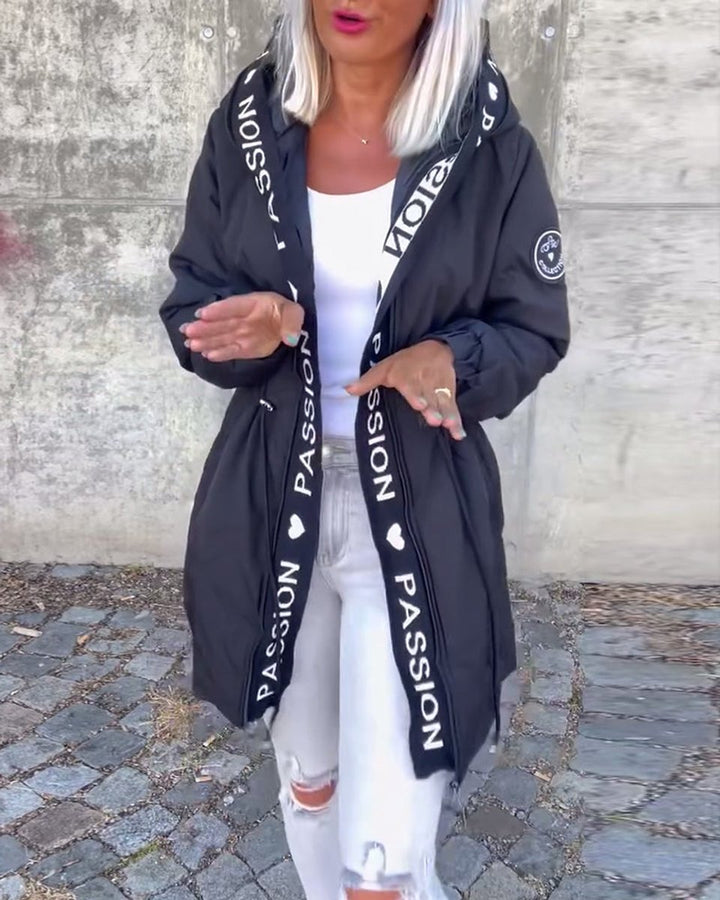 Camila | Parka Midi à Capuche avec Cordon de Serrage