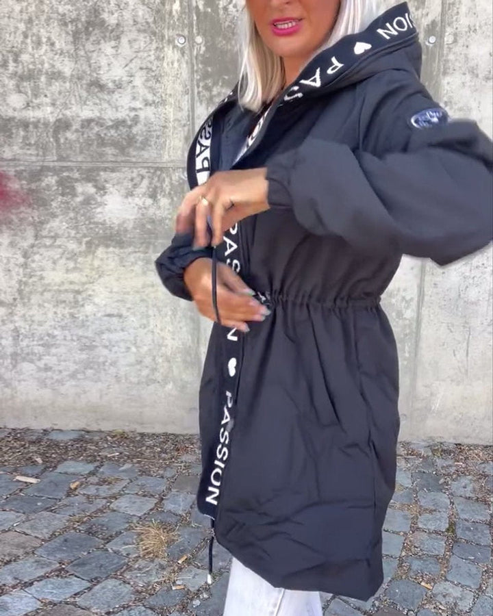 Camila | Parka Midi à Capuche avec Cordon de Serrage