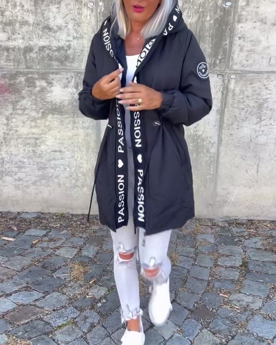 Camila | Parka Midi à Capuche avec Cordon de Serrage