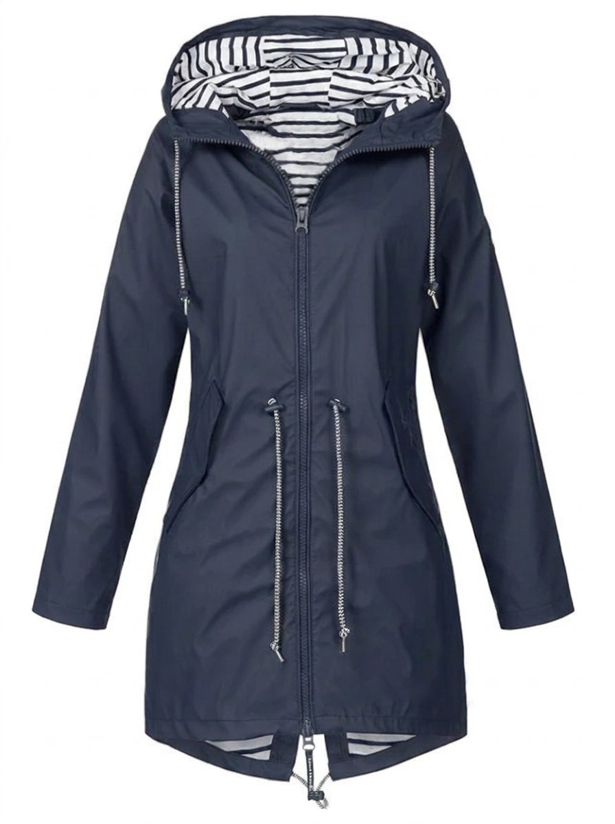 Margaret | Manteau de Pluie à Capuche avec Cordon de Serrage