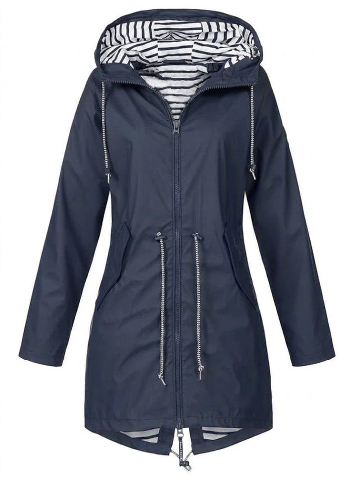 Margaret | Manteau de Pluie à Capuche avec Cordon de Serrage