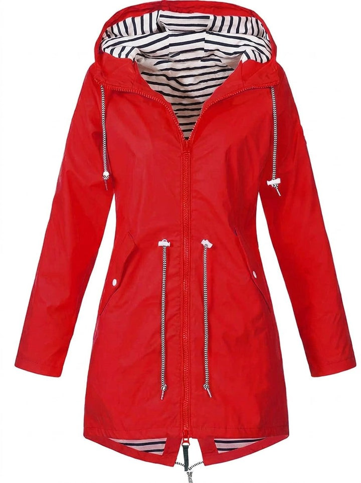 Margaret | Manteau de Pluie à Capuche avec Cordon de Serrage