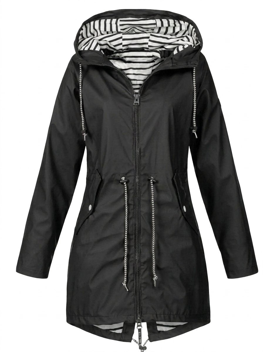Margaret | Manteau de Pluie à Capuche avec Cordon de Serrage