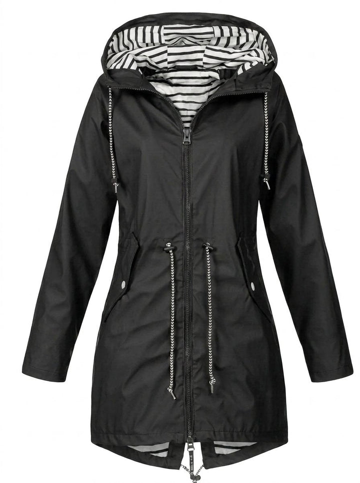 Margaret | Manteau de Pluie à Capuche avec Cordon de Serrage