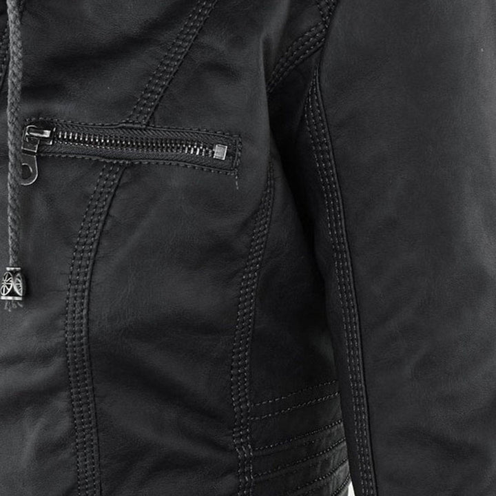 Lucinda | Veste Moto à Capuche avec Capuche Amovible