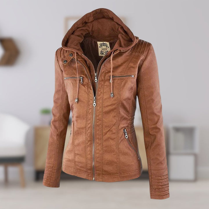 Lucinda | Veste Moto à Capuche avec Capuche Amovible