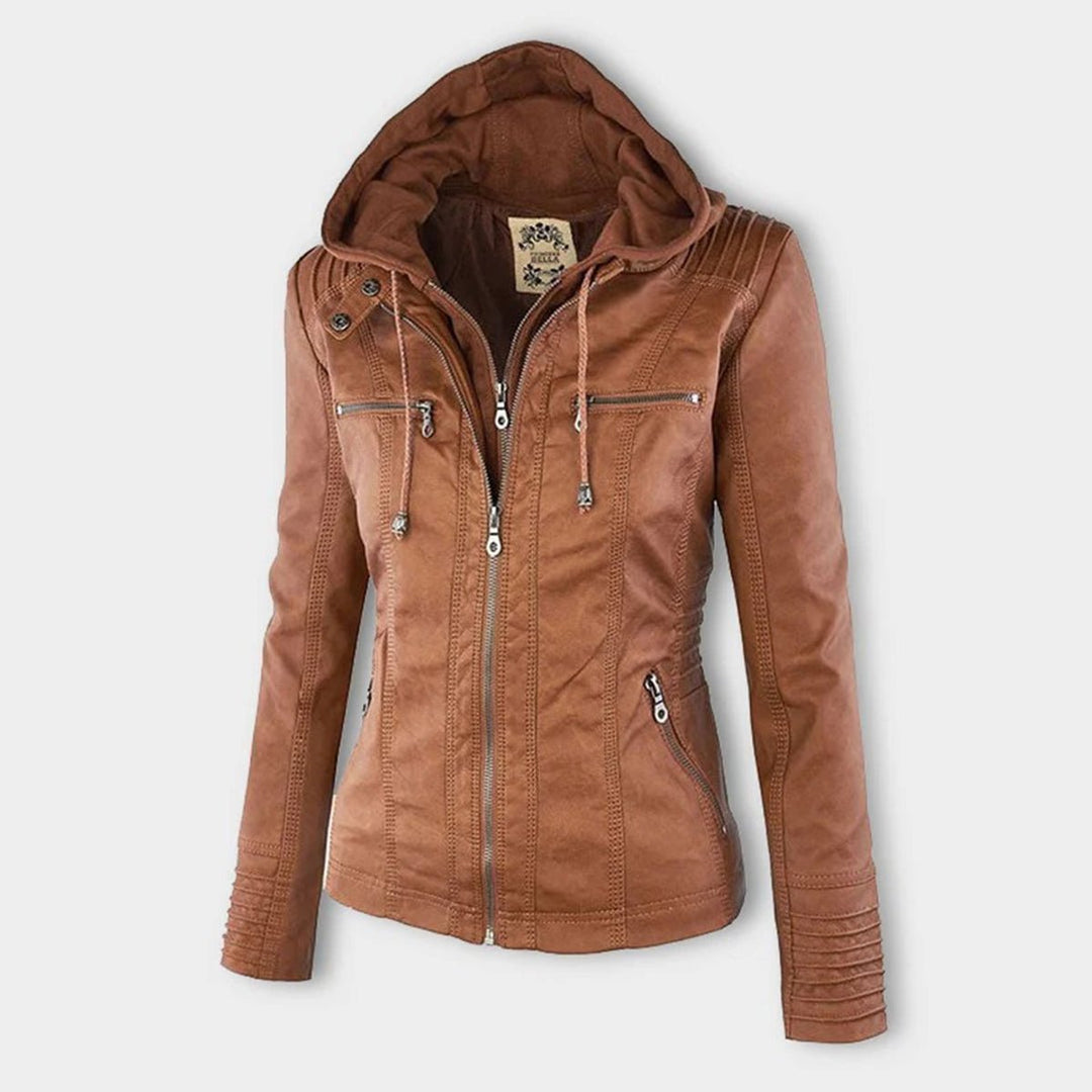 Lucinda | Veste Moto à Capuche avec Capuche Amovible