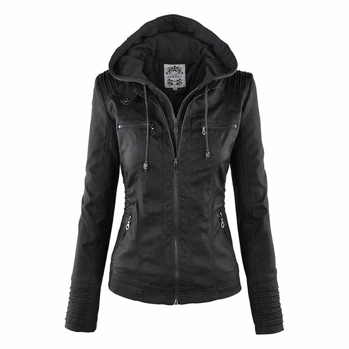 Sophia | Veste de moto à capuche avec capuche amovible