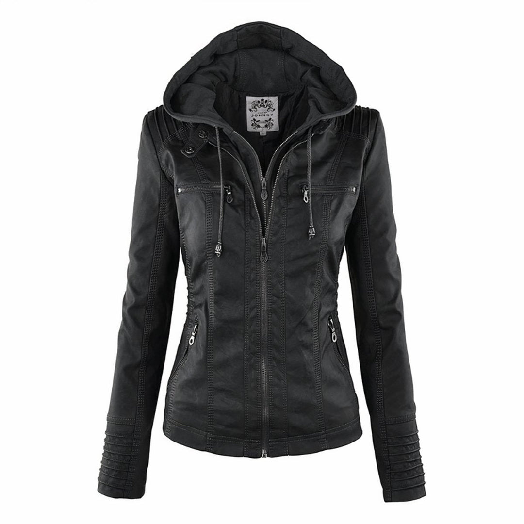 Sophia | Veste de moto à capuche avec capuche amovible