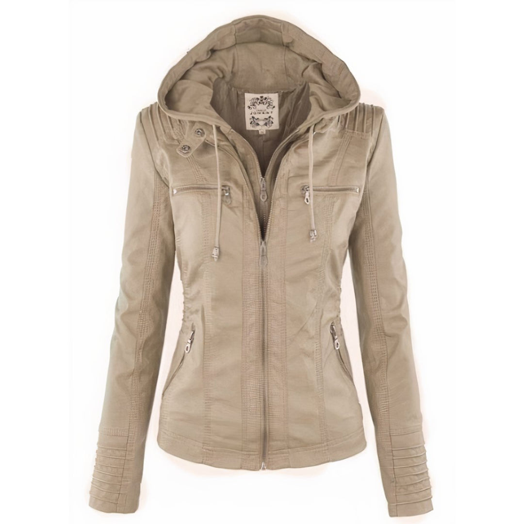 Sophia | Veste de moto à capuche avec capuche amovible