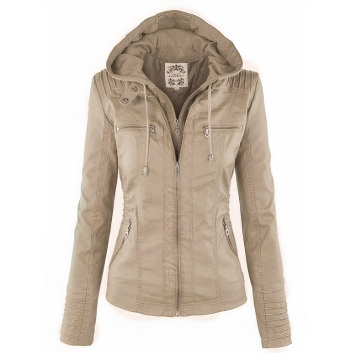 Sophia | Veste de moto à capuche avec capuche amovible