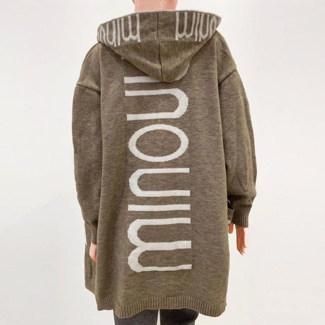 Rosabel | Cardigan Tricot Ouvert à Capuche