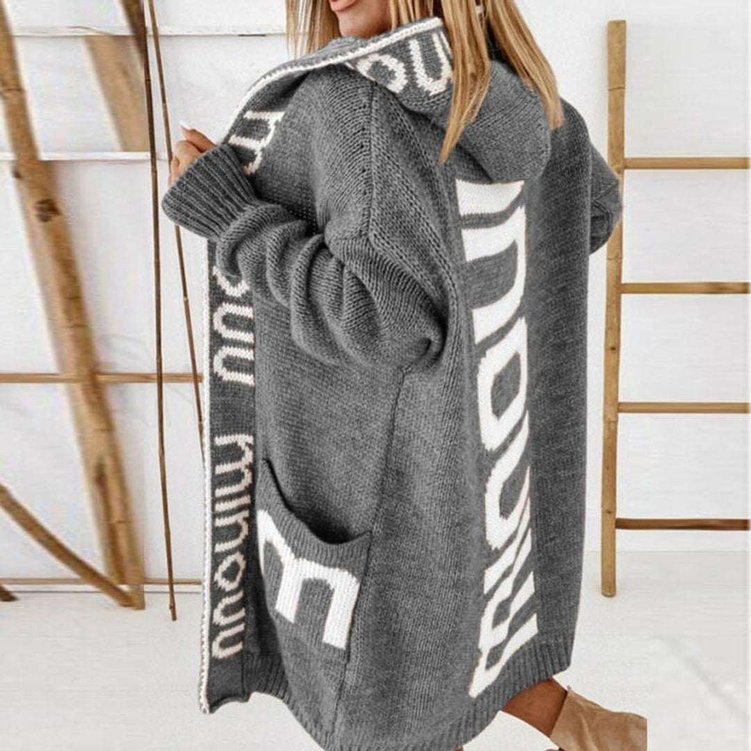 Rosabel | Cardigan Tricot Ouvert à Capuche