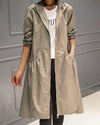 Kathleen | Manteau long zippé à capuche