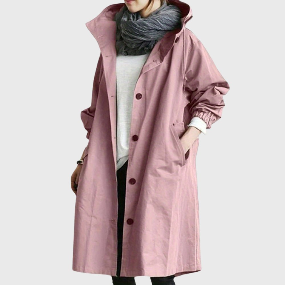 Ruth | Manteau trench long à capuche décontracté