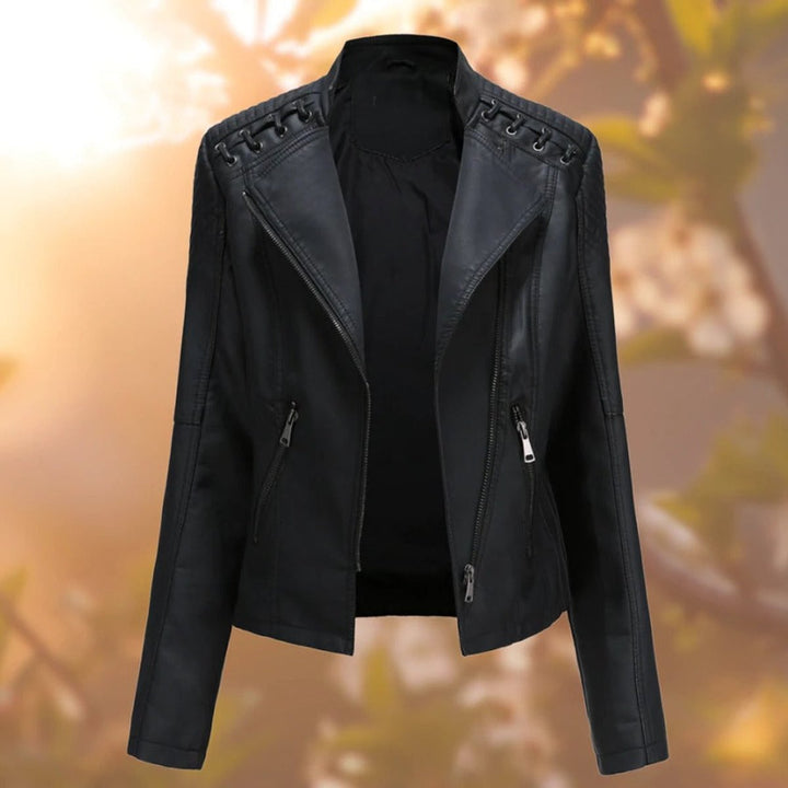 Valentina | Veste zippée style moto