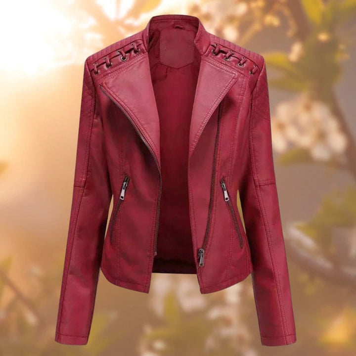 Valentina | Veste zippée style moto