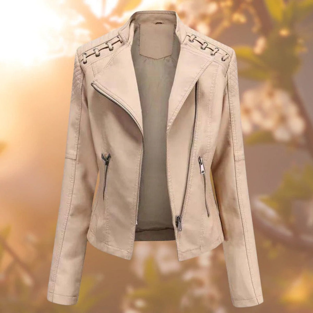 Valentina | Veste zippée style moto