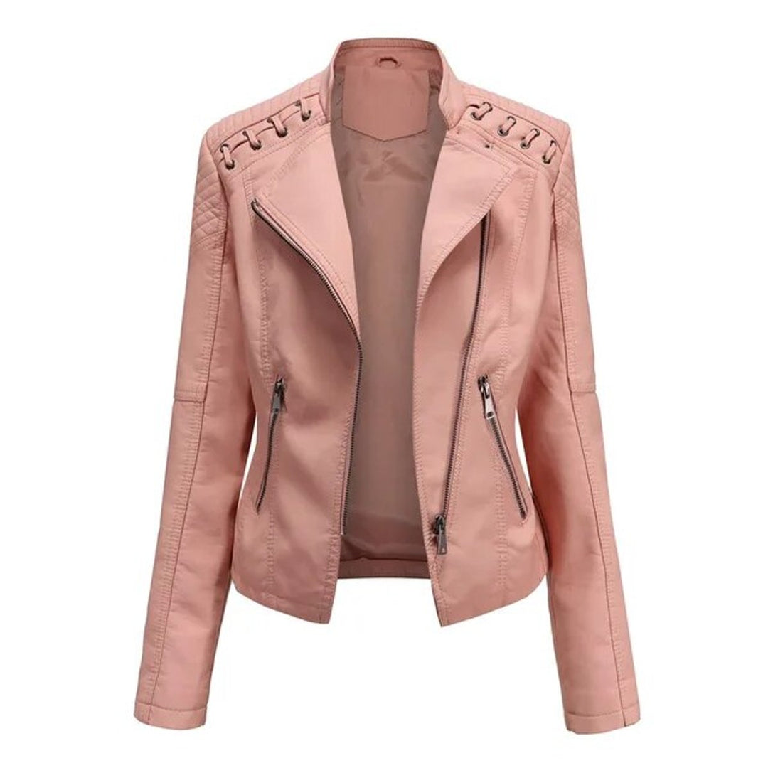 Valentina | Veste zippée style moto