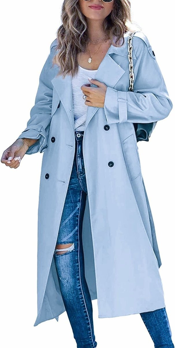 Juliet | Manteau Trench Long Ceinturé à Double Boutonnage