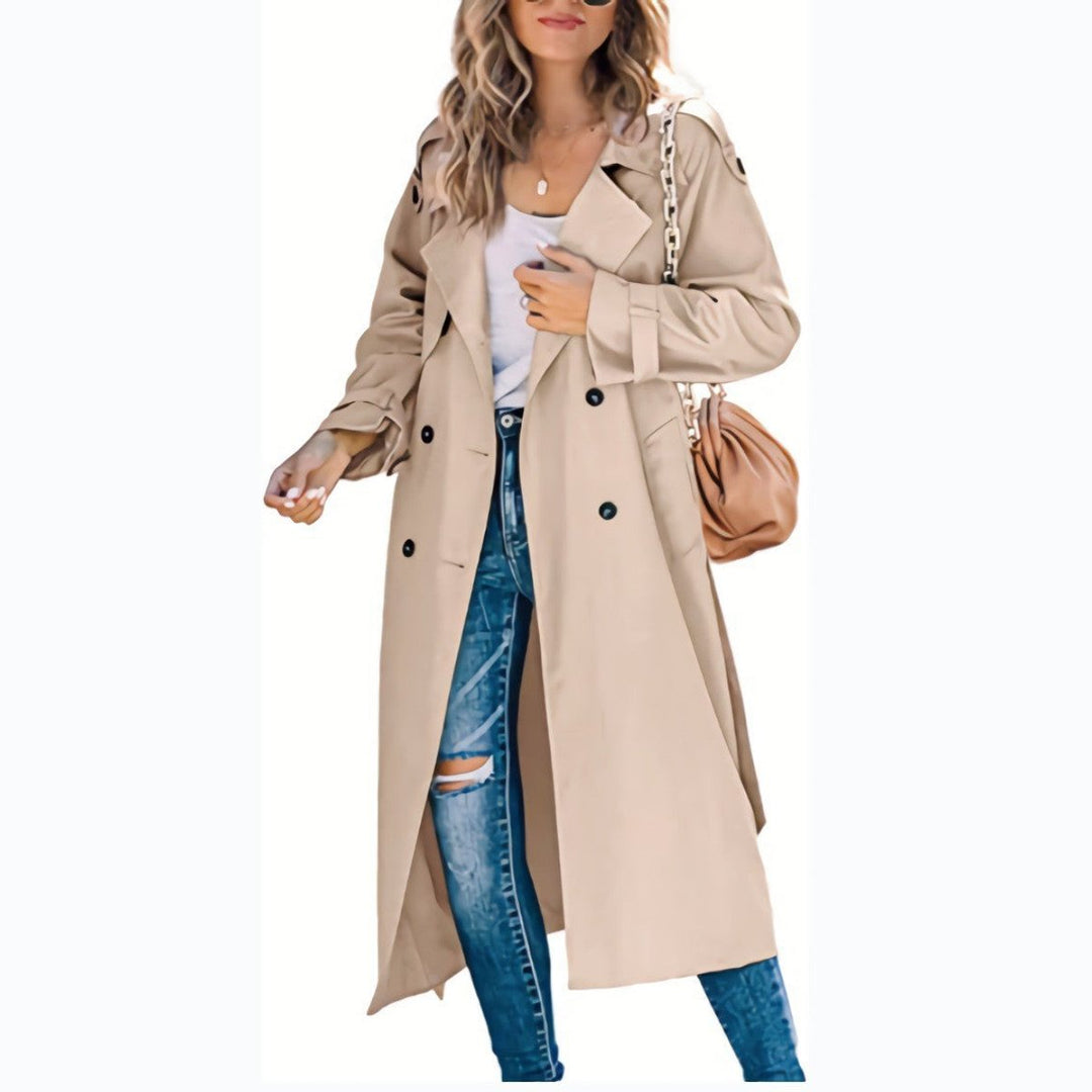 Juliet | Manteau Trench Long Ceinturé à Double Boutonnage