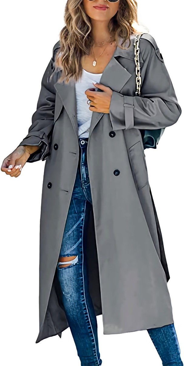 Juliet | Manteau Trench Long Ceinturé à Double Boutonnage