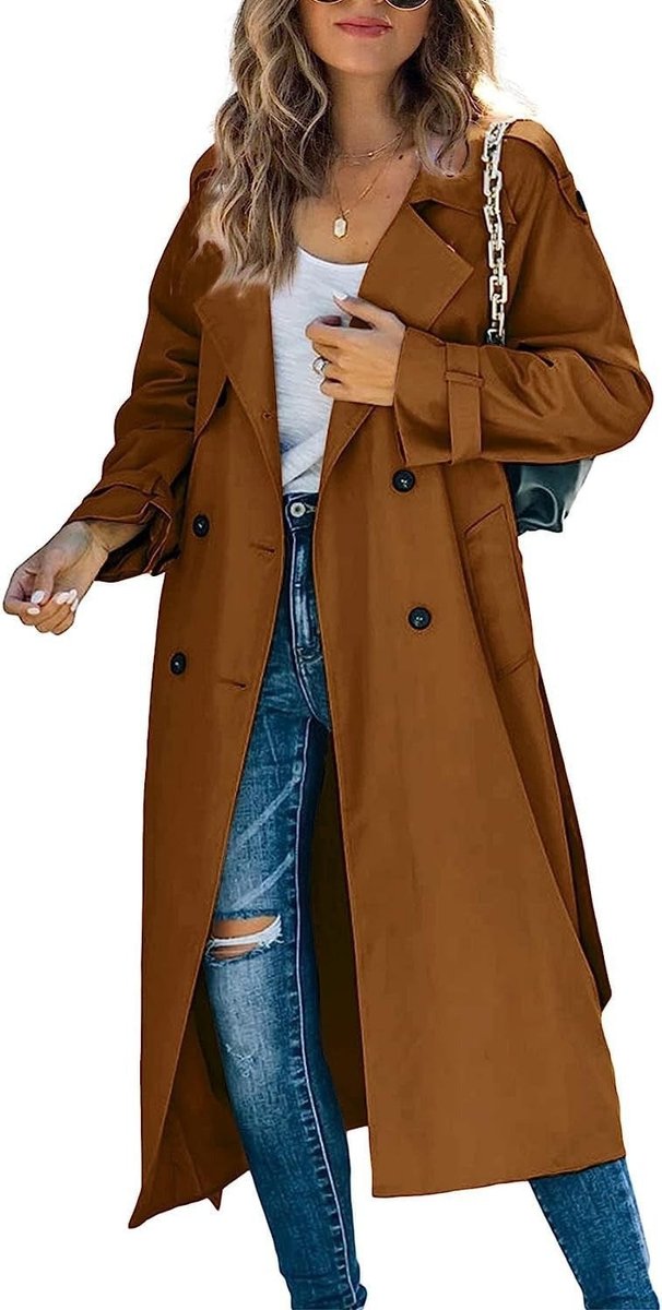 Juliet | Manteau Trench Long Ceinturé à Double Boutonnage
