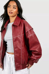 Renée | Veste Bomber Oversize avec Coutures Contrastées
