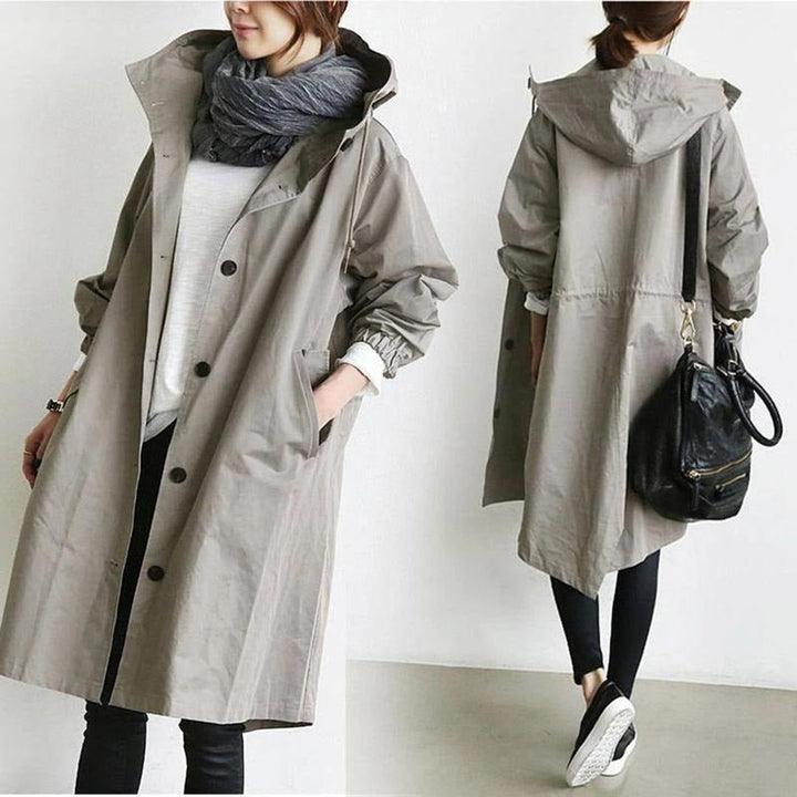 Maisie | Manteau surdimensionné à capuche et boutons