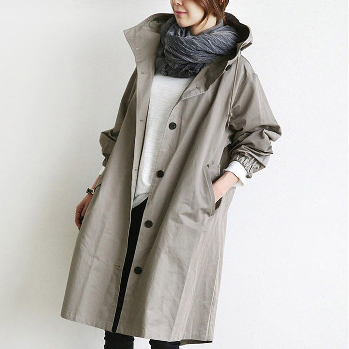 Maisie | Manteau surdimensionné à capuche et boutons