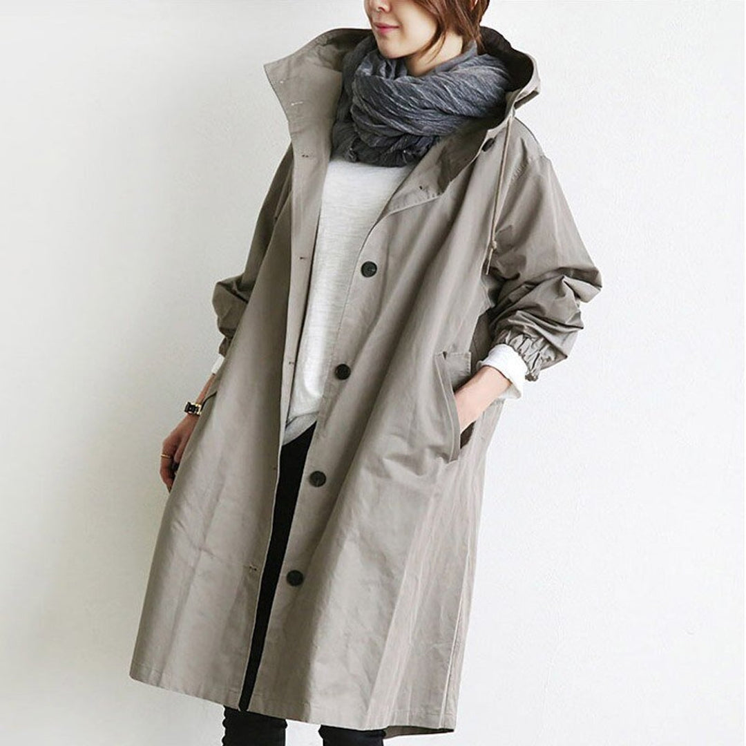 Maisie | Manteau surdimensionné à capuche et boutons