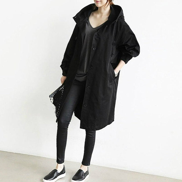 Maisie | Manteau surdimensionné à capuche et boutons