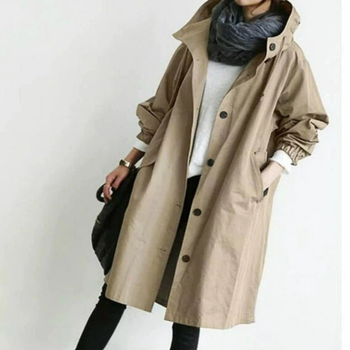 Maisie | Manteau surdimensionné à capuche et boutons
