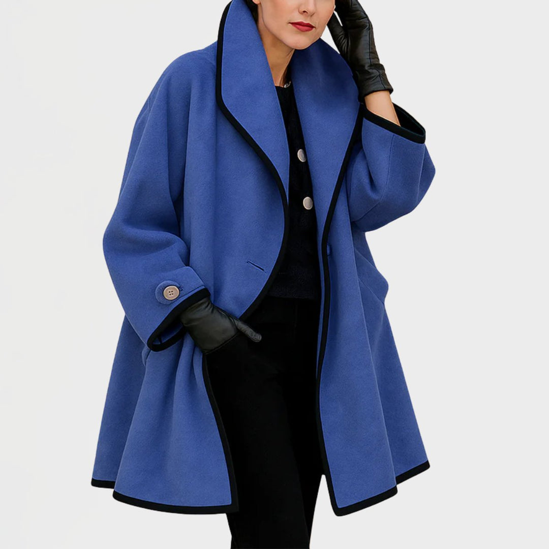 Flora | Manteau Oversize Avec Bord Contrasté