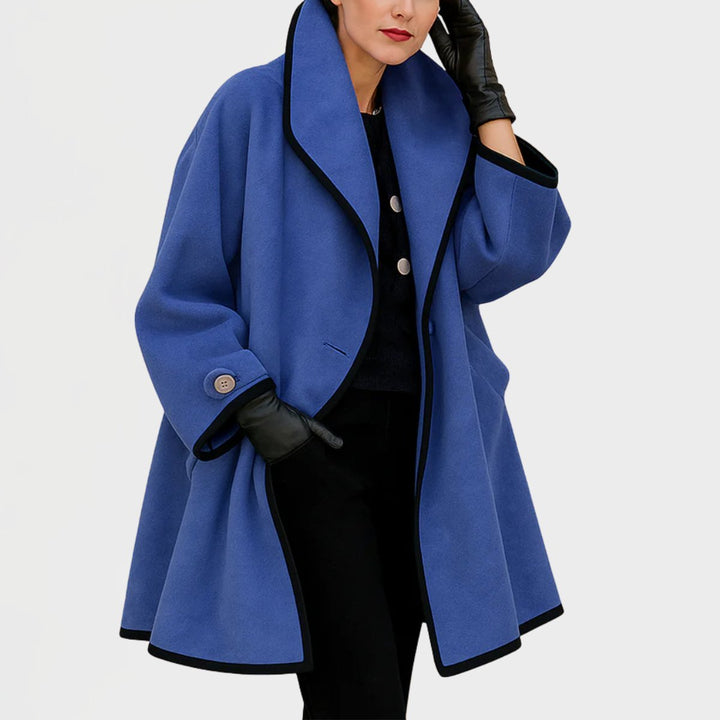 Flora | Manteau Oversize Avec Bord Contrasté
