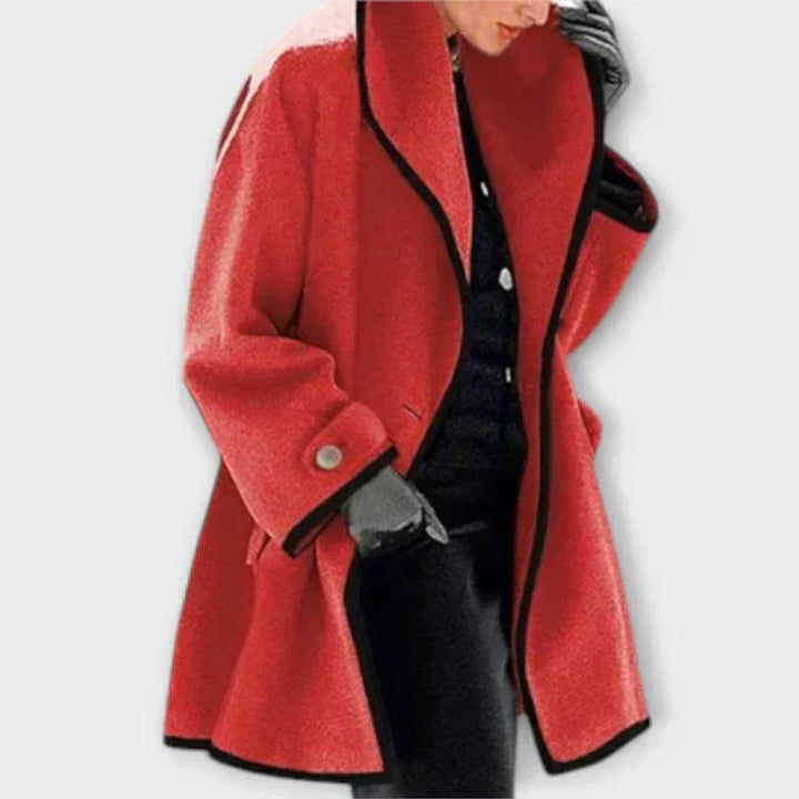 Flora | Manteau Oversize Avec Bord Contrasté