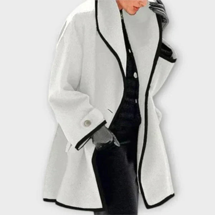 Flora | Manteau Oversize Avec Bord Contrasté