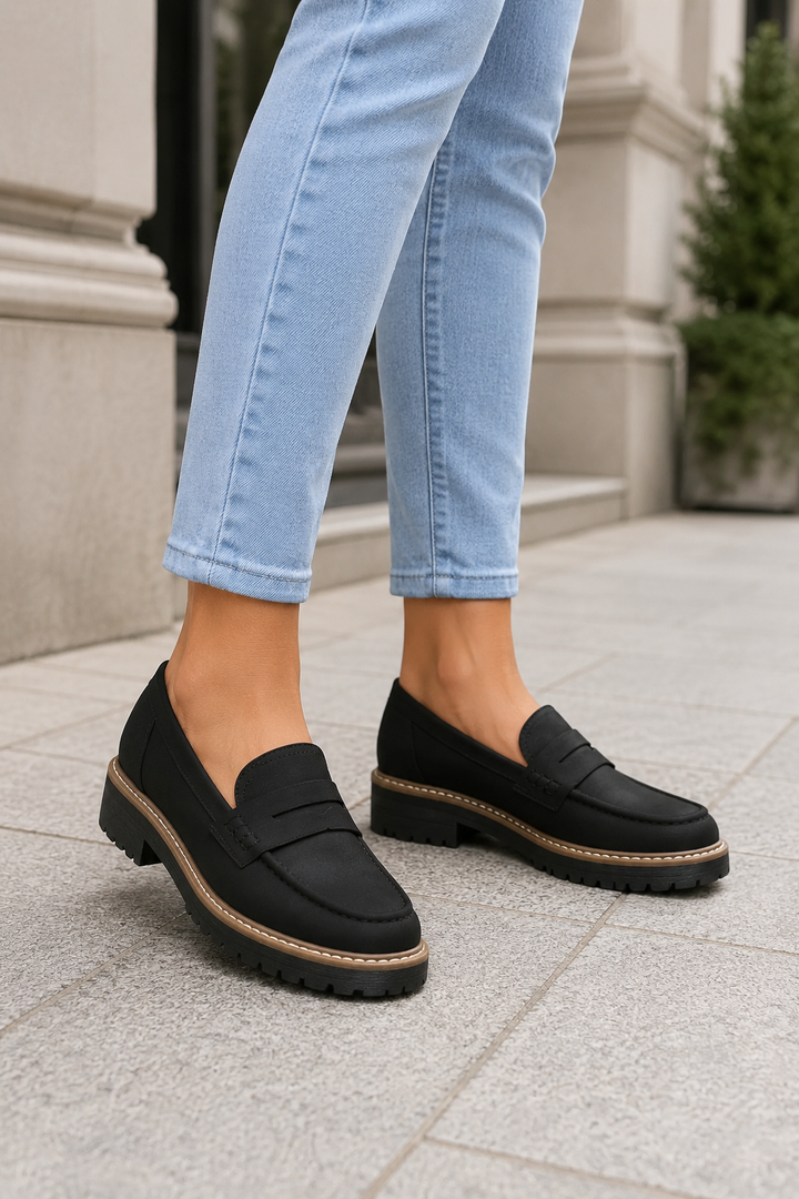 Mocassins Penny Semelle Crantée Aveline