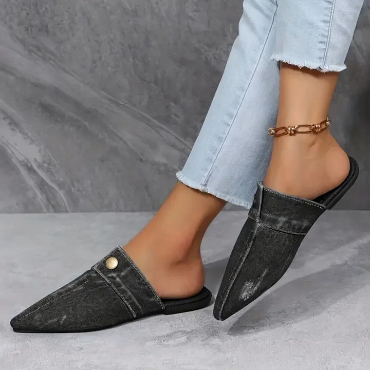 Mules Bout Pointu Effet Denim Élise