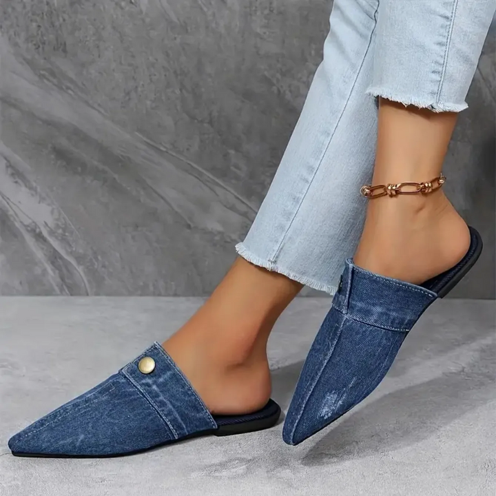 Mules Bout Pointu Effet Denim Élise