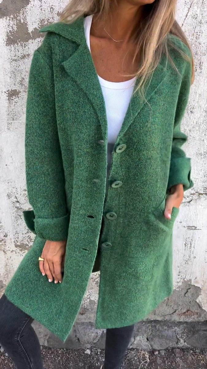 Lucille | Manteau long à revers décontracté