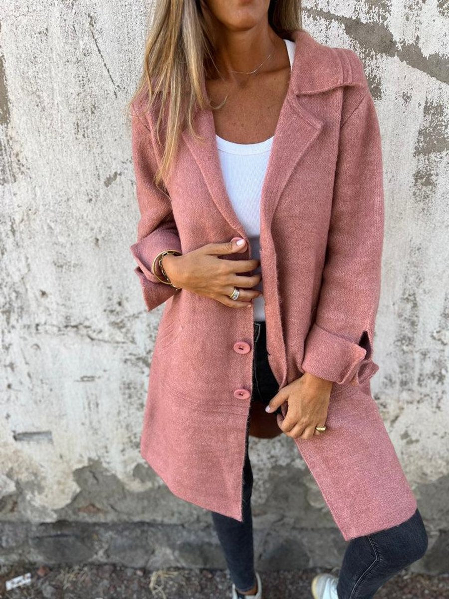 Lucille | Manteau long à revers décontracté