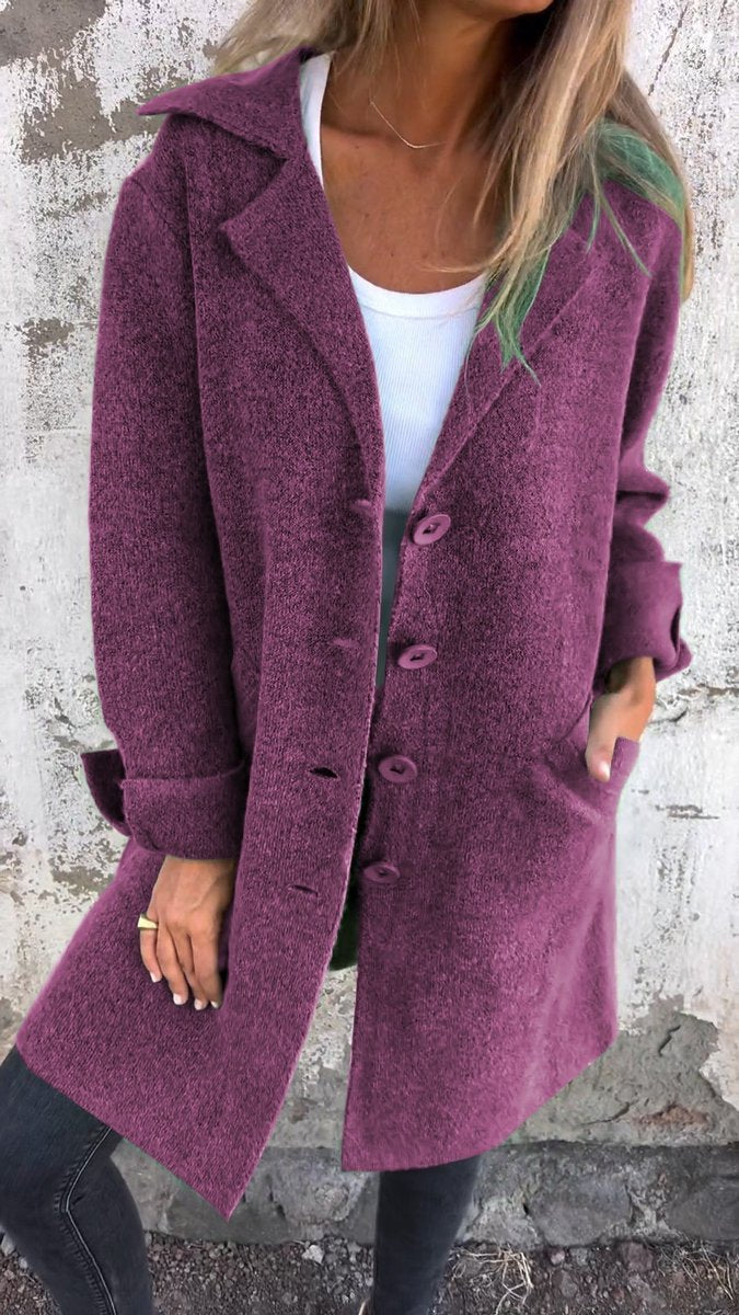 Lucille | Manteau long à revers décontracté