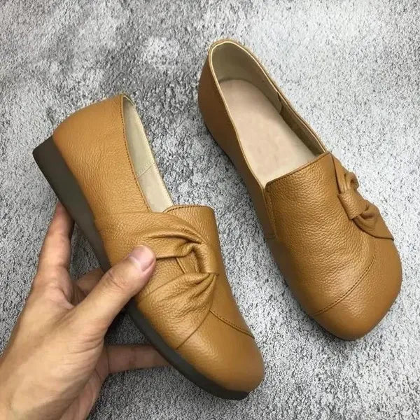 Mocassins Cuir Souple Nœud Isabelle
