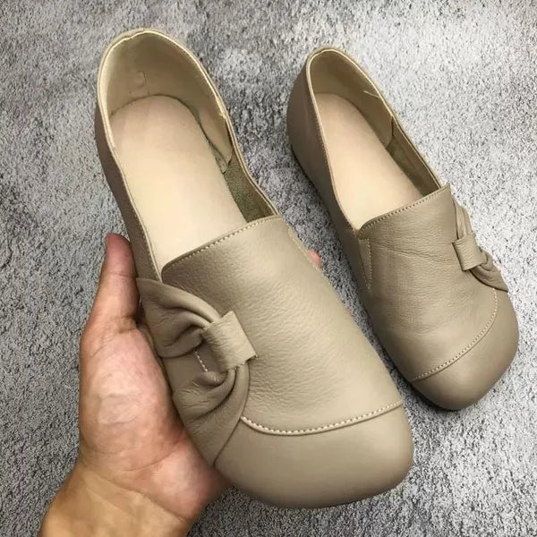 Mocassins Cuir Souple Nœud Isabelle