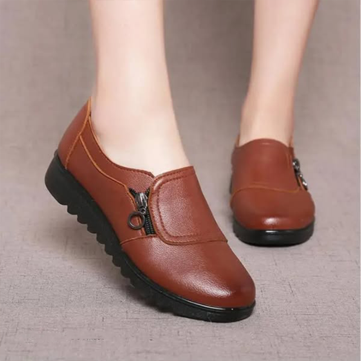 Mocassins Zippés Semelle Souple Nathalie